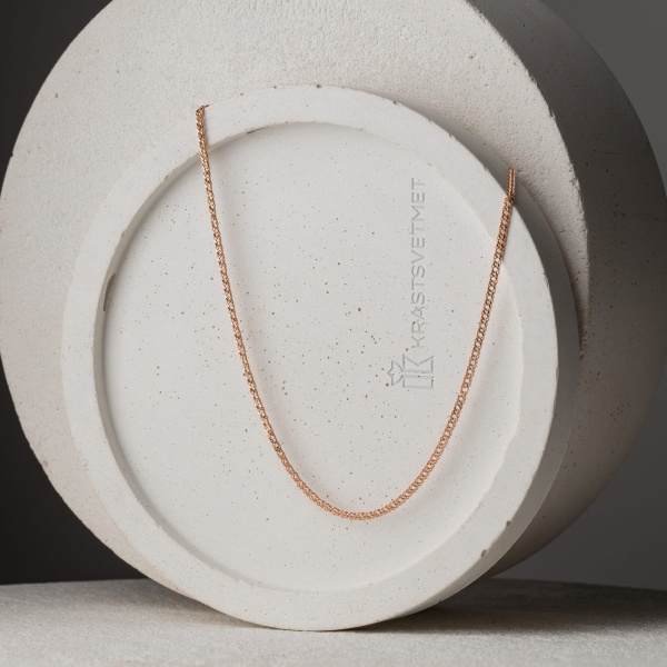 Цепь из красного золота 585, плетение «Ромб двойной»